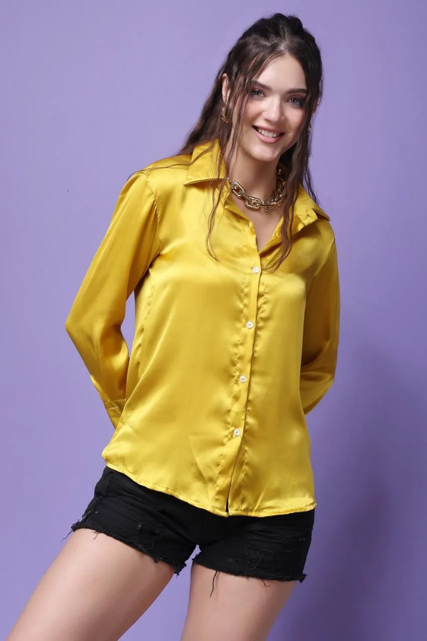 Light Pink Satin Shirt