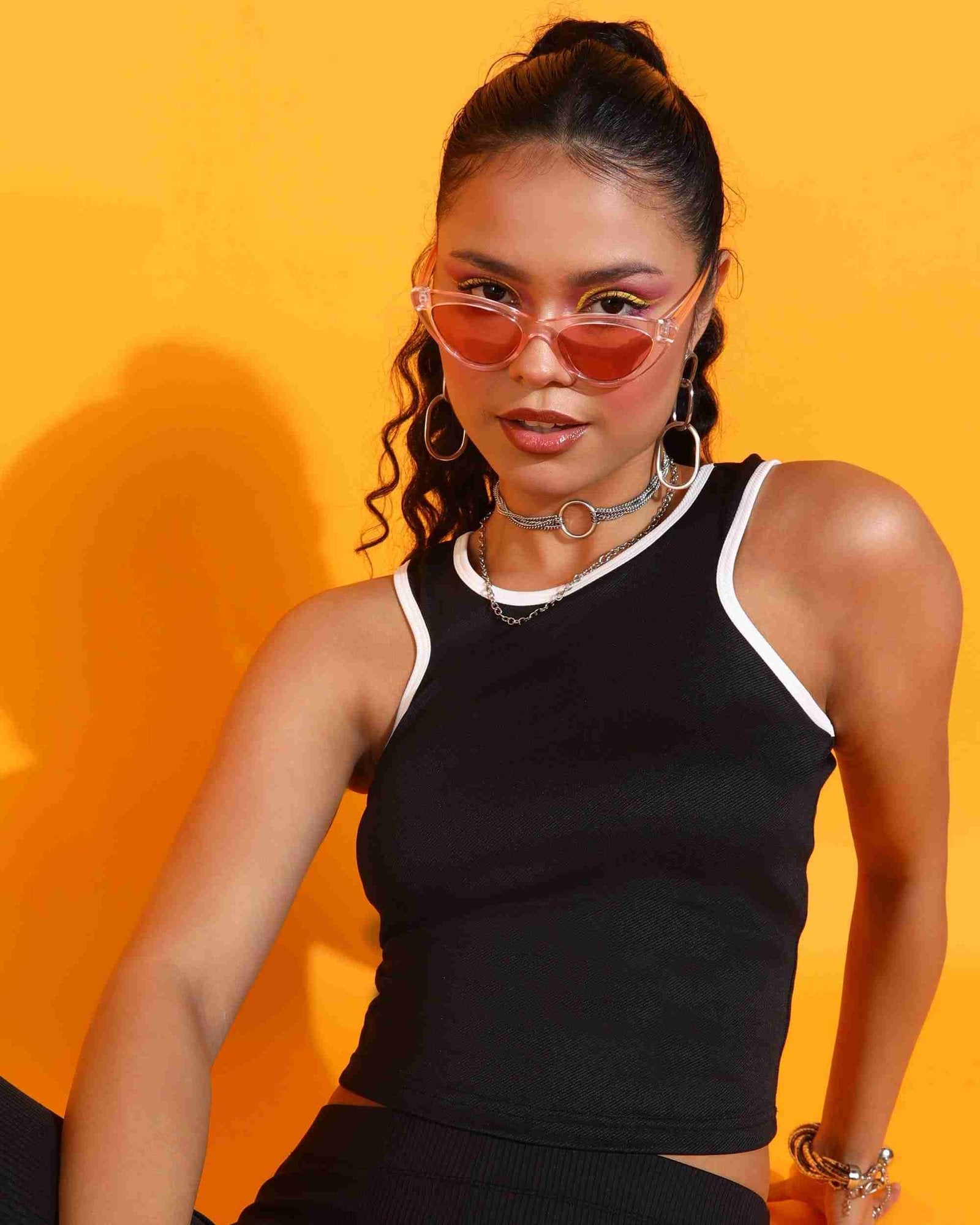 Black Twirl Top