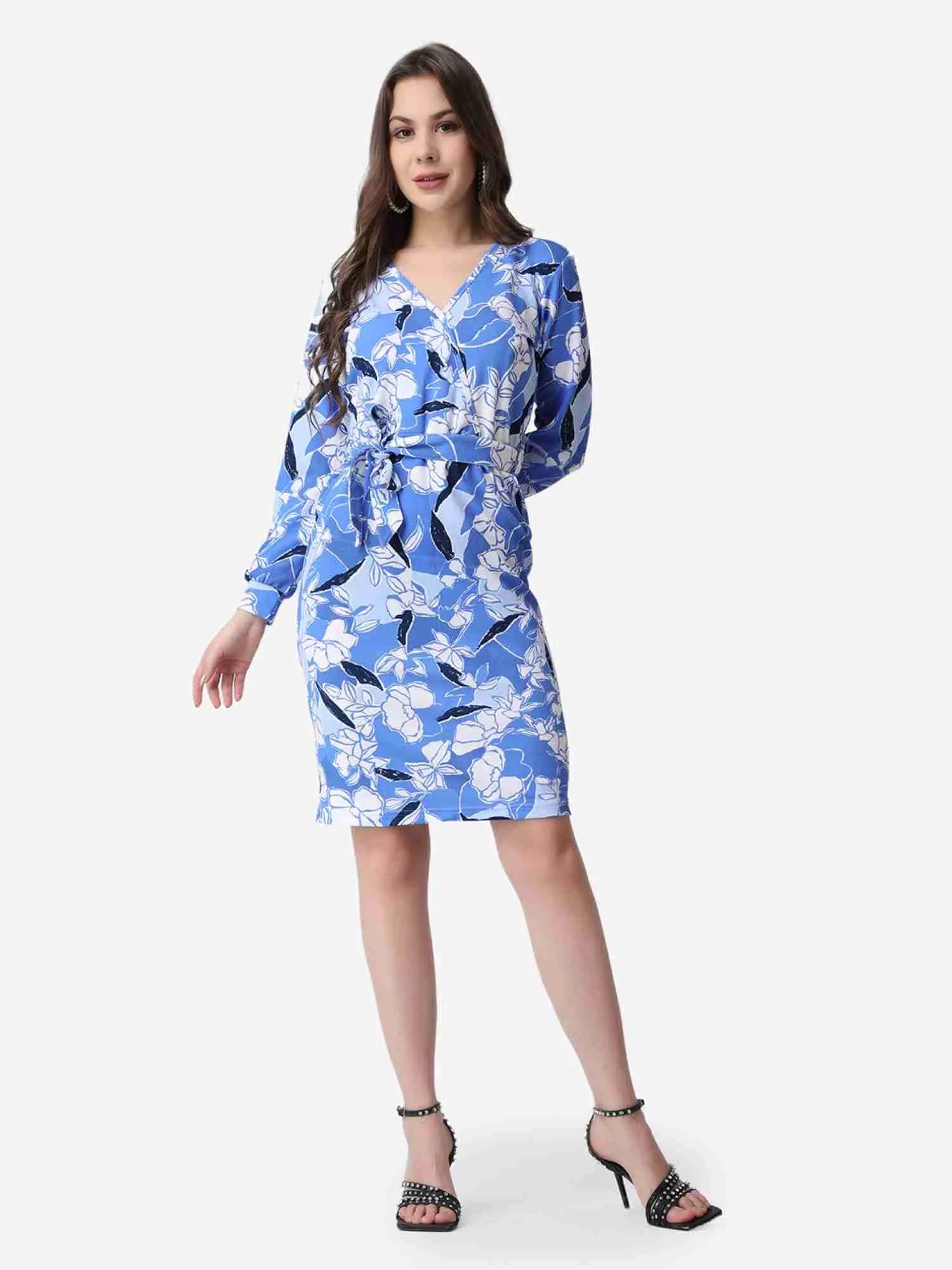Azure Blue Bodycone Dress
