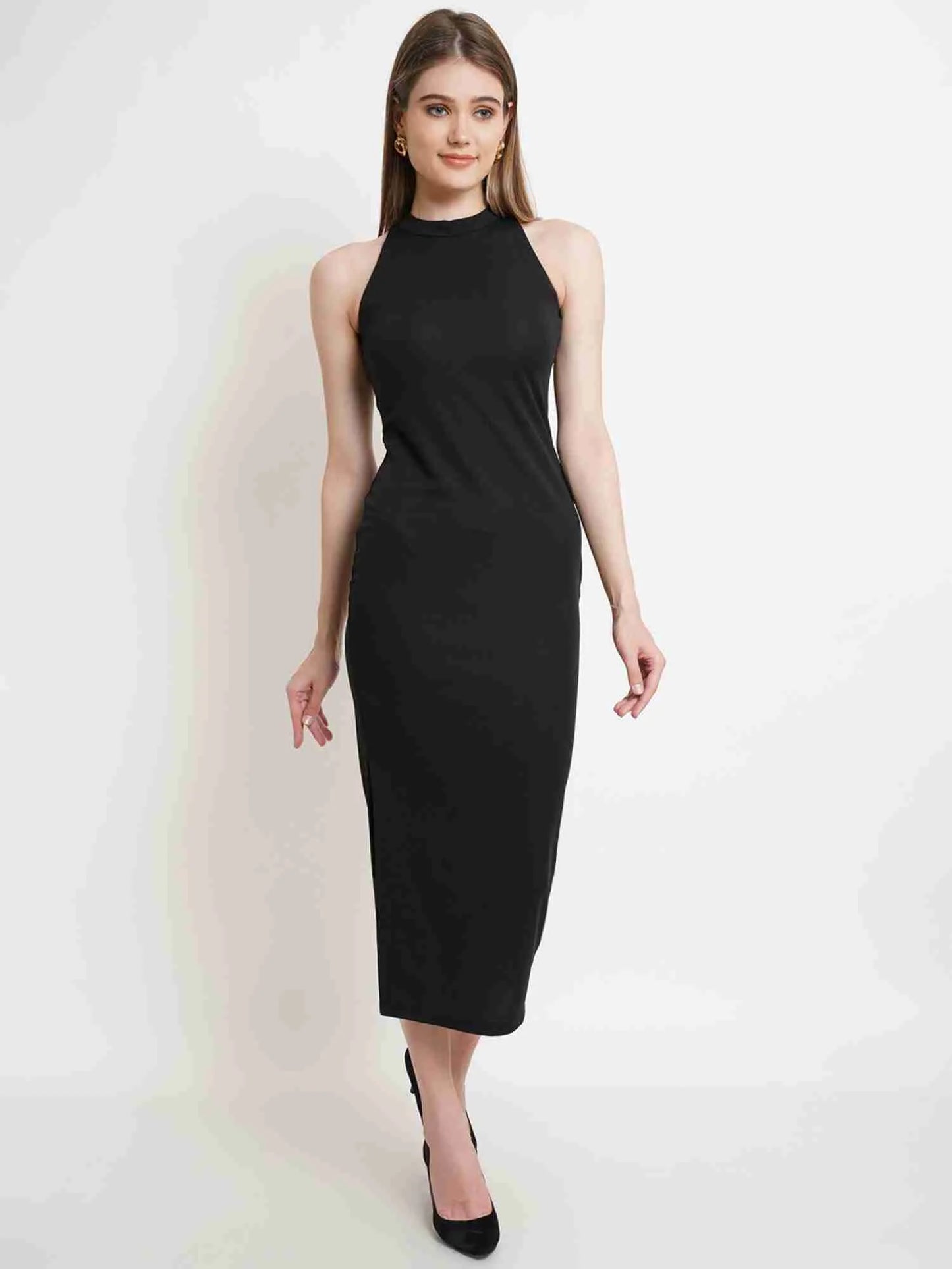 Black Halter Neck Dress