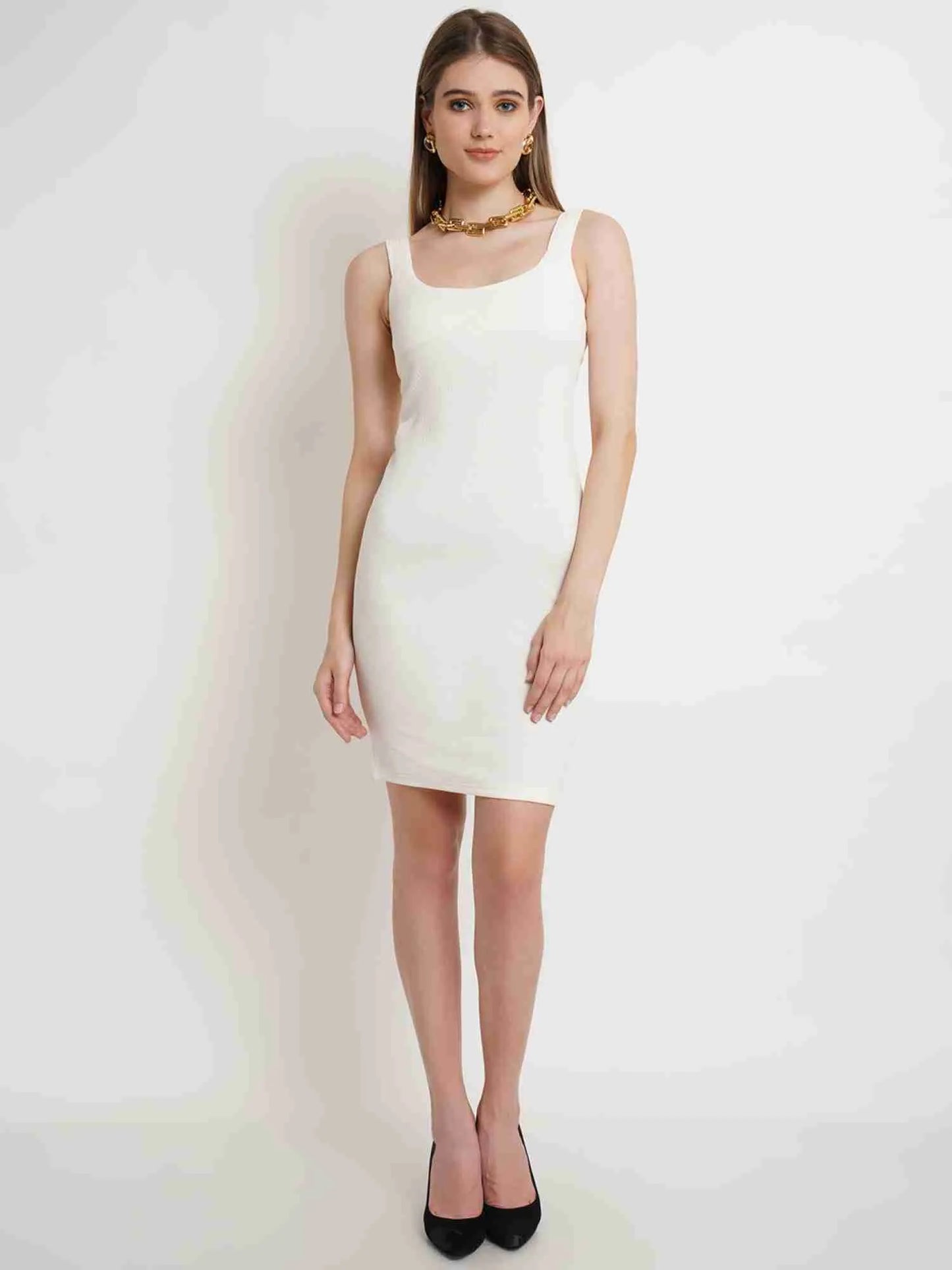 Mehroon Hosiery Strap Dress