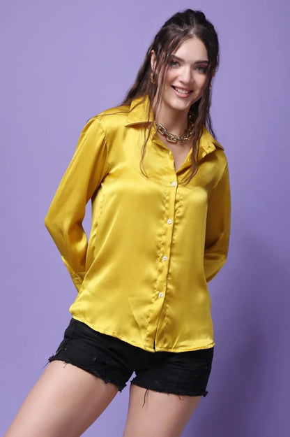 Light Pink Satin Shirt