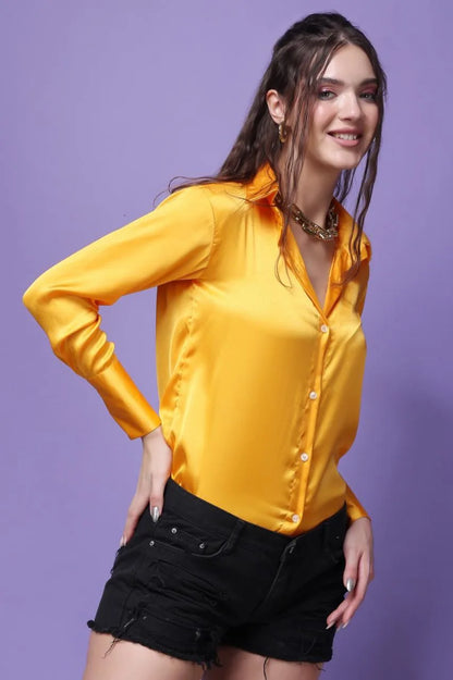 Light Pink Satin Shirt