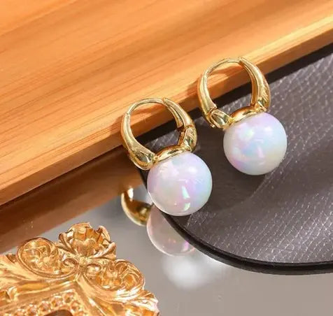 Golden Hoop Korean Earrings Studs