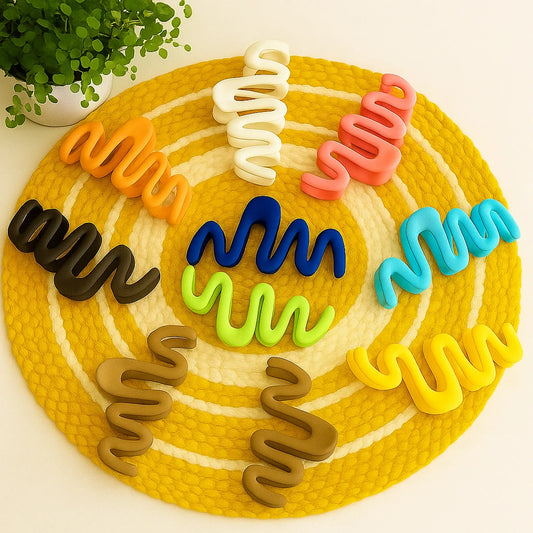 Matte Wavy Zigzag Hair Claw