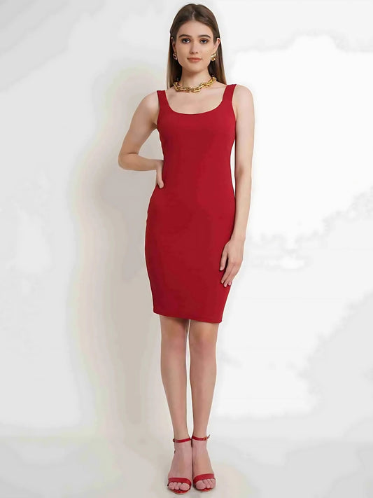 Mehroon Hosiery Strap Dress