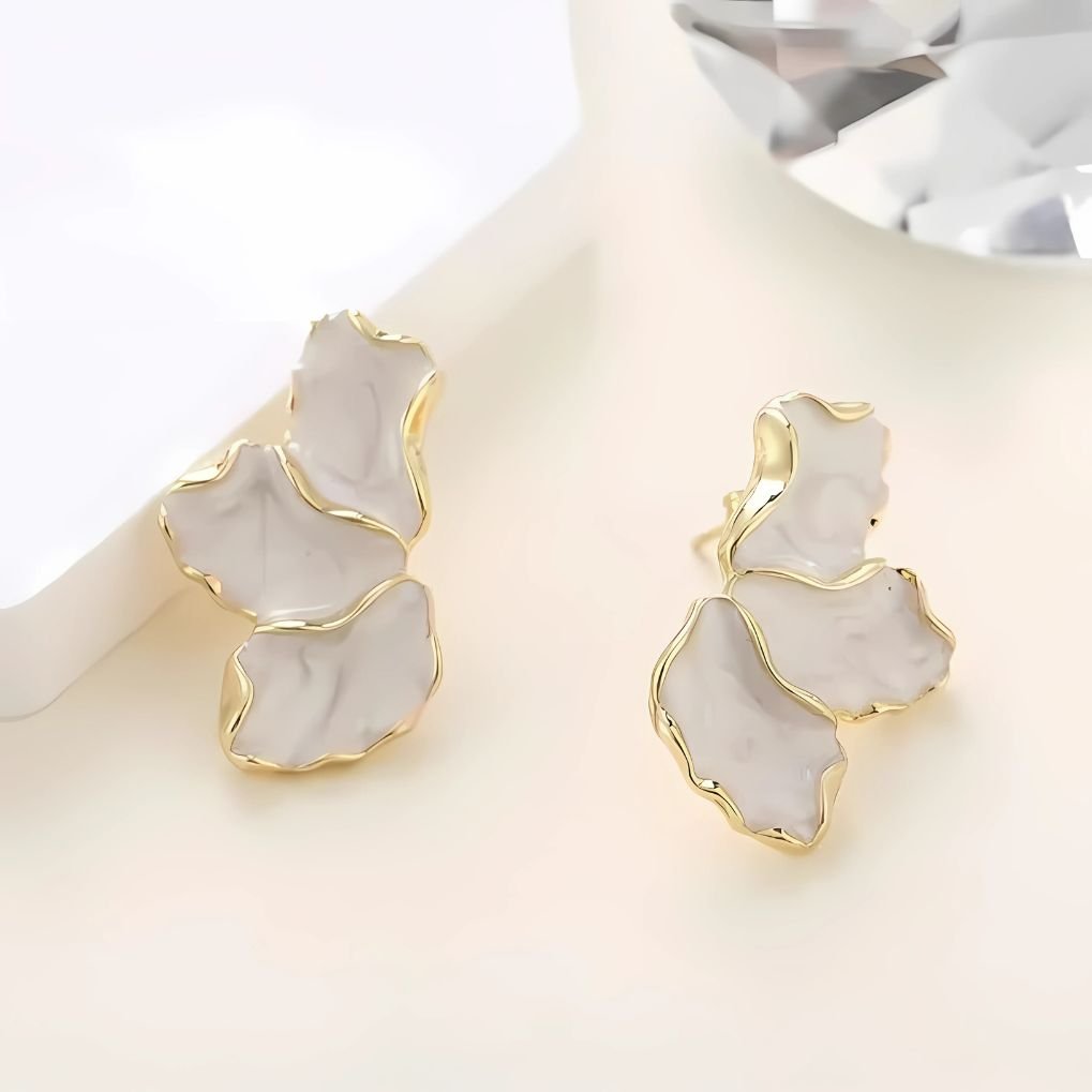 colorful leaf floral drop earrings for women