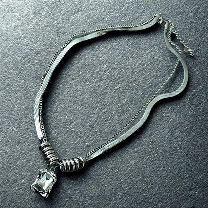 double layer chain necklace for women