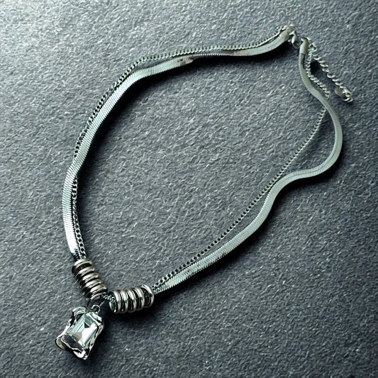 double layer chain necklace for women