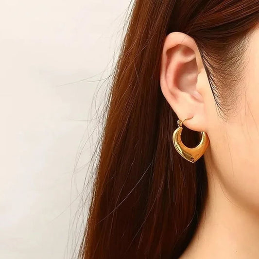 heart shaped hoop earrings for women
