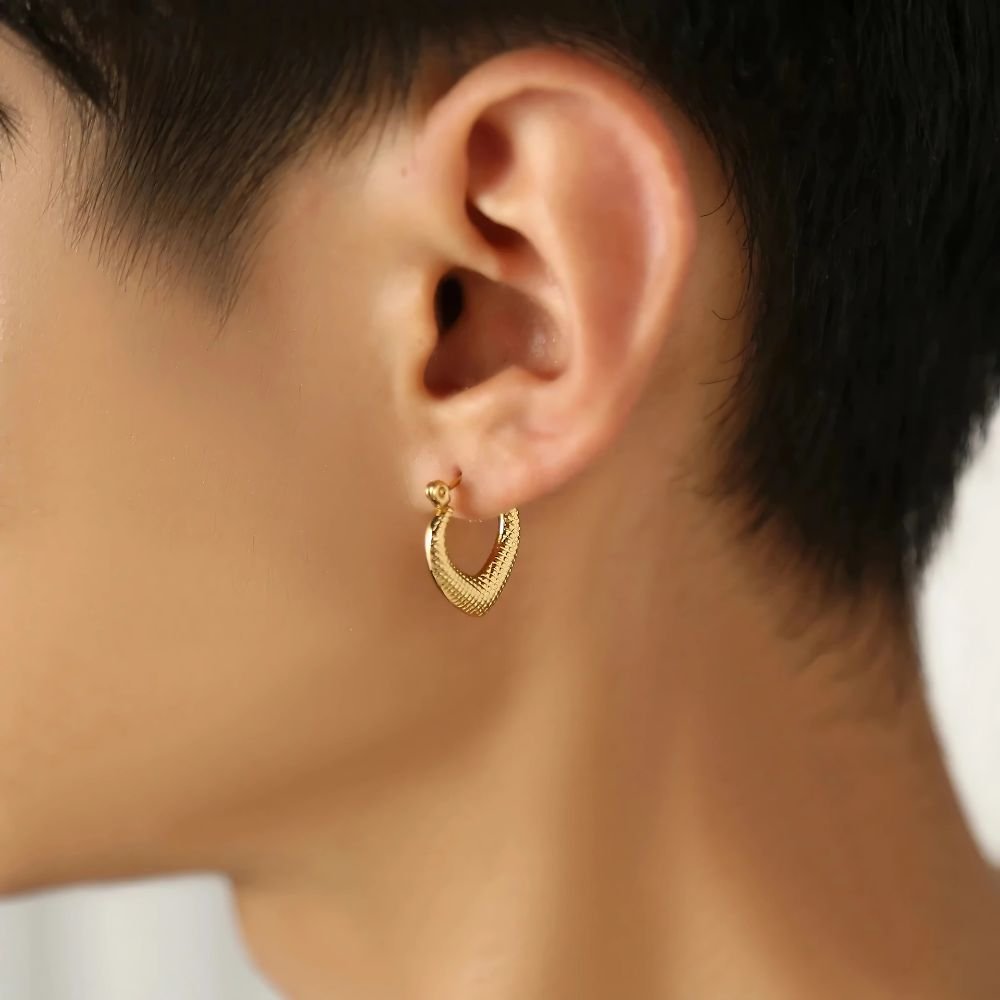 heart hoop earrings for women