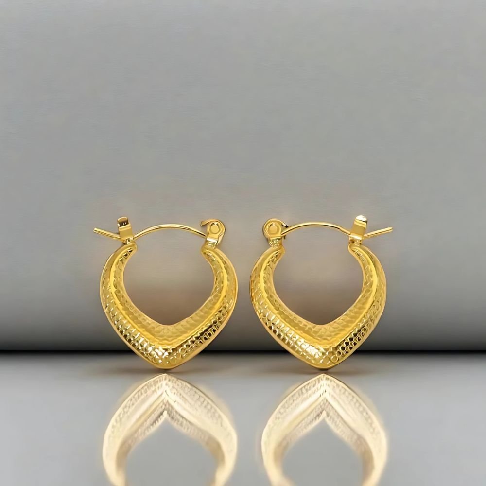 heart hoop earrings for women trendy minimal statement jewelry