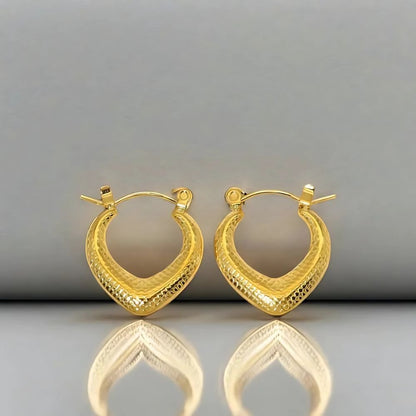 heart hoop earrings for women trendy minimal statement jewelry