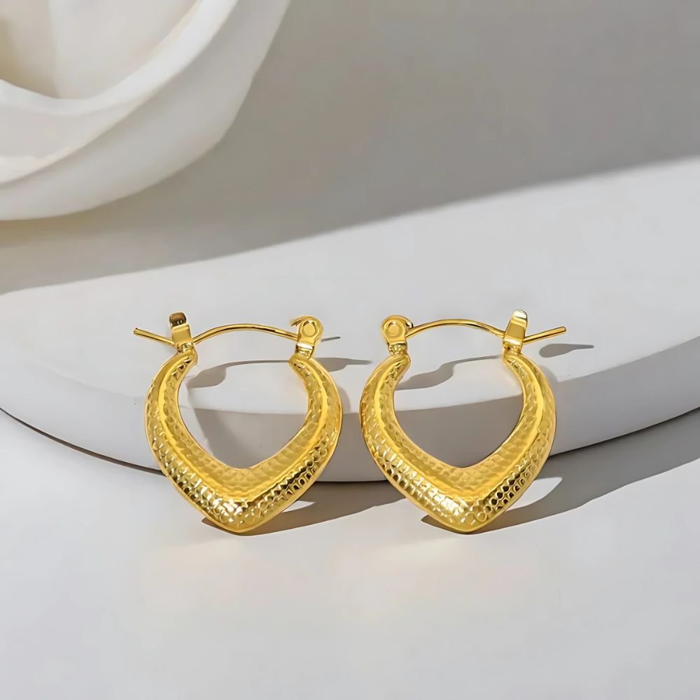 heart hoop earrings for women