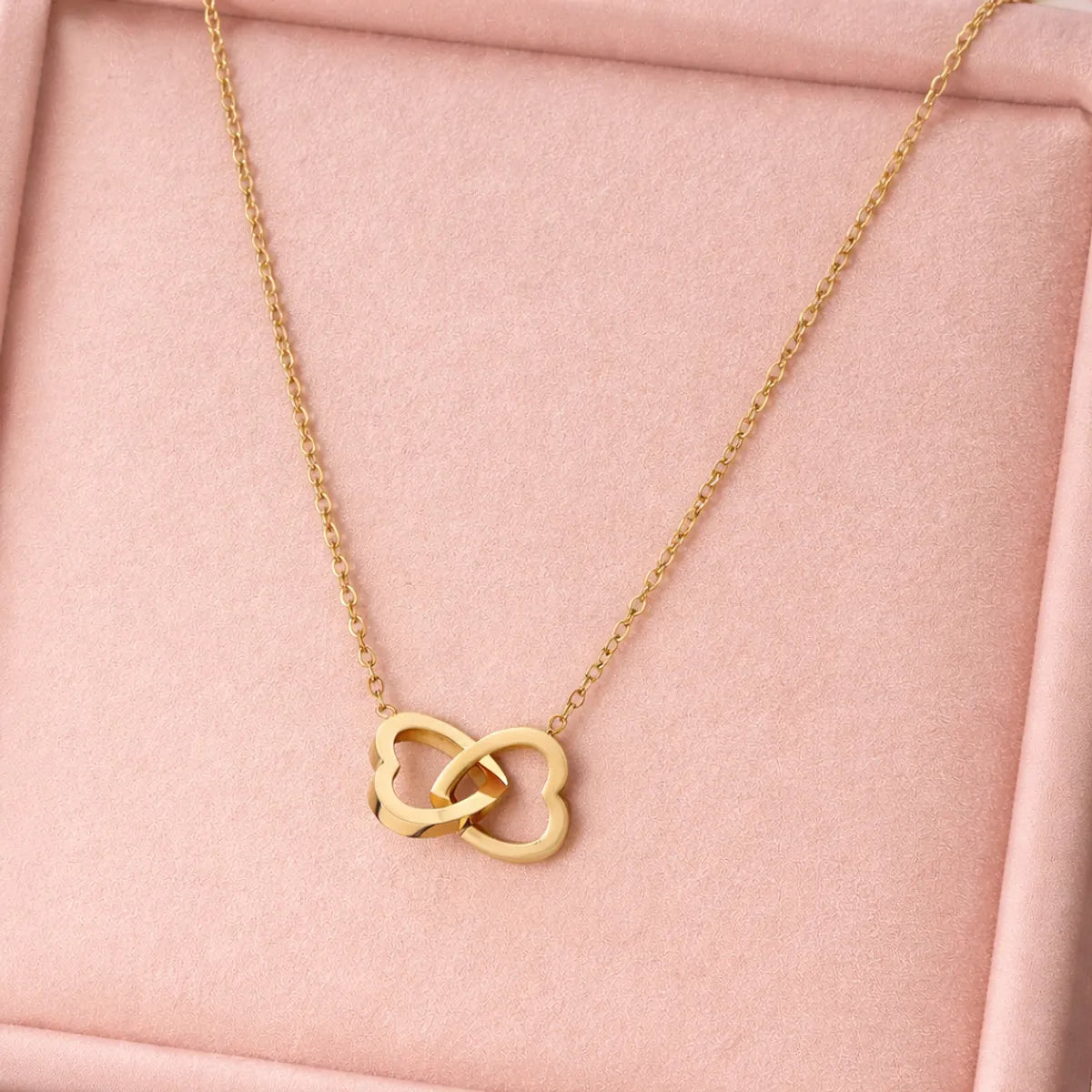 heart lock pendant necklace for women with anti tarnish finish