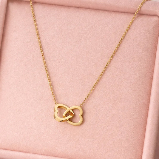 heart lock pendant necklace for women with anti tarnish finish