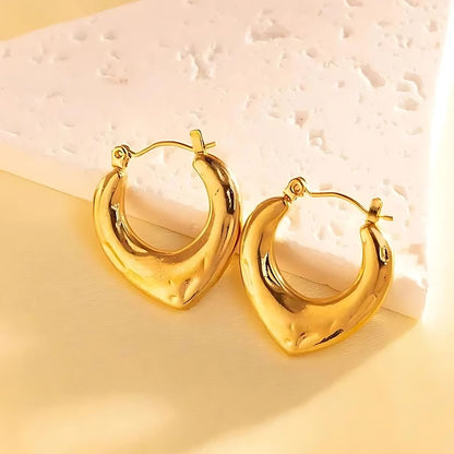 heart shaped hoop earrings for women
