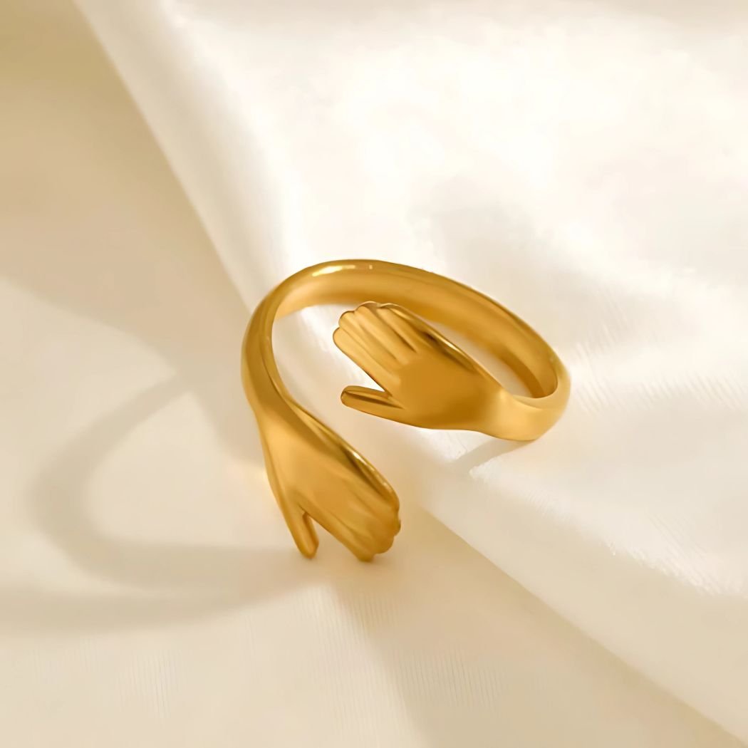 adjustable hug design ring for women
