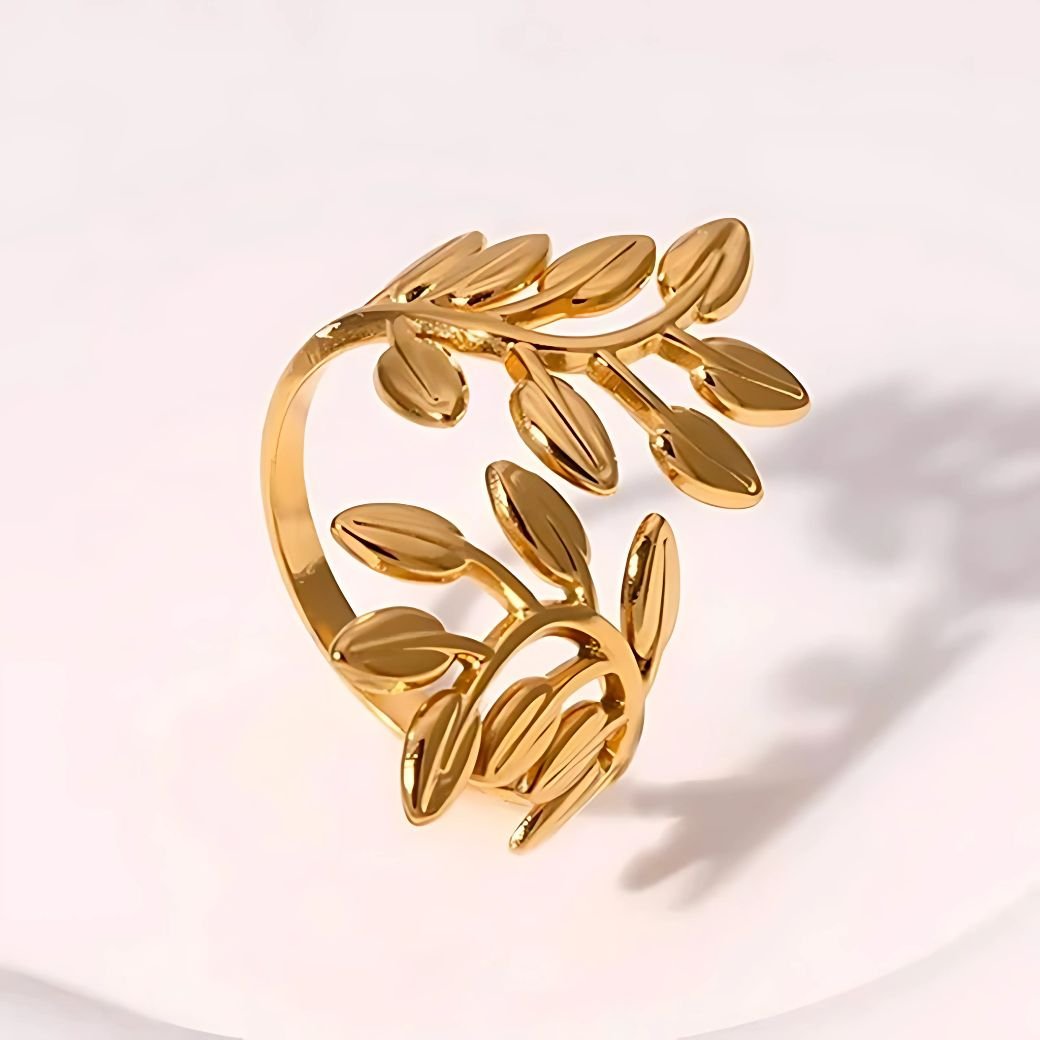 leaf design ring for women