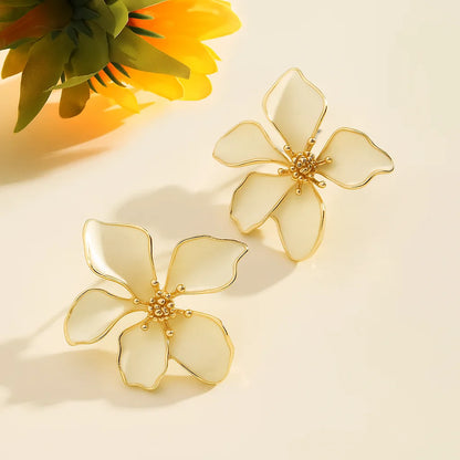 multicolor flower stud earrings for women