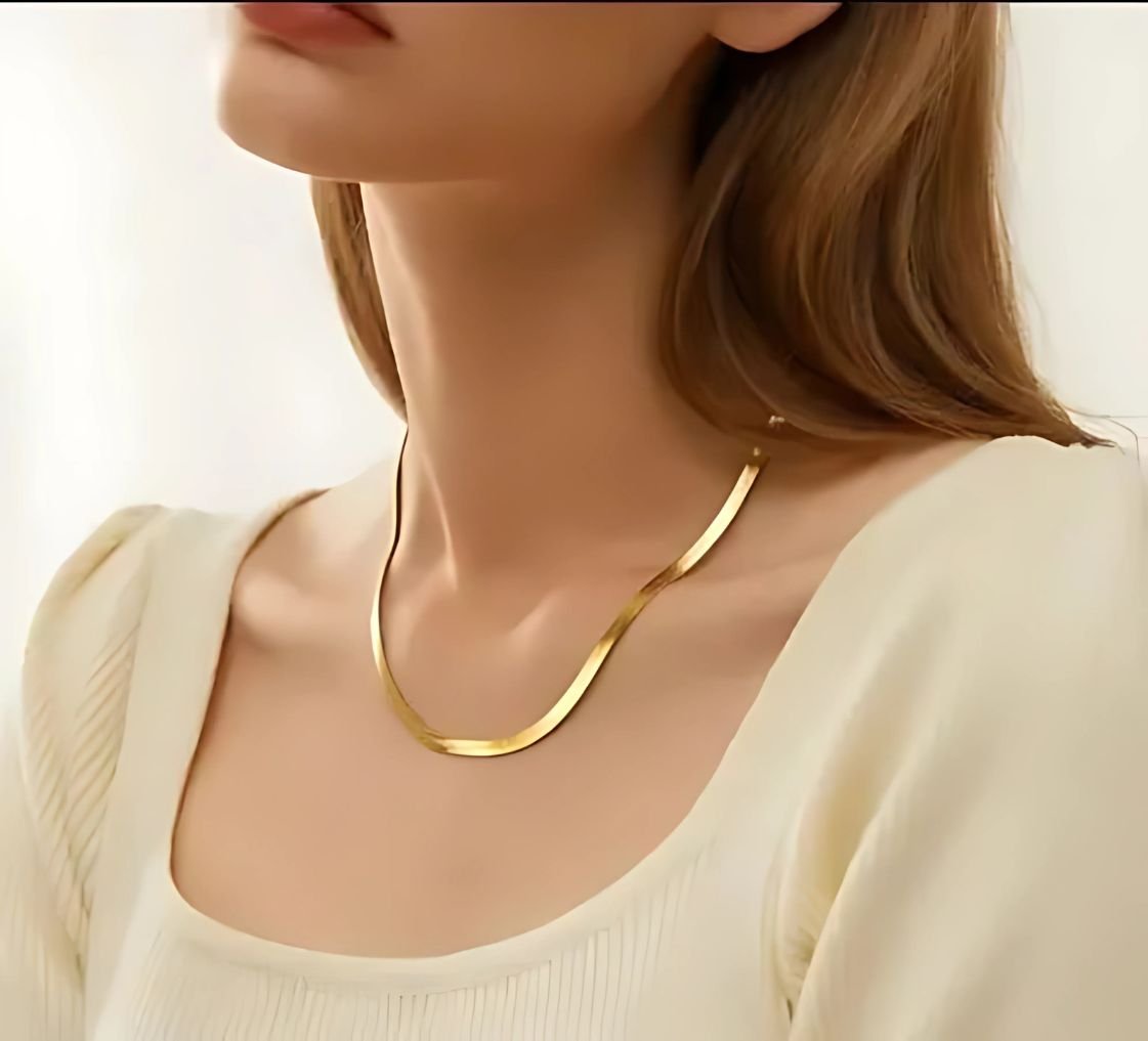 snake chain necklace for women anti tarnish