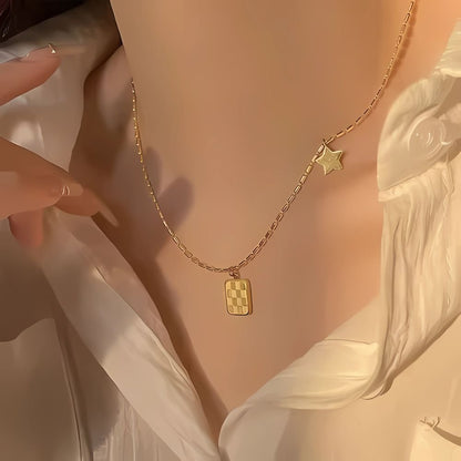 Square Star Pendant Necklace