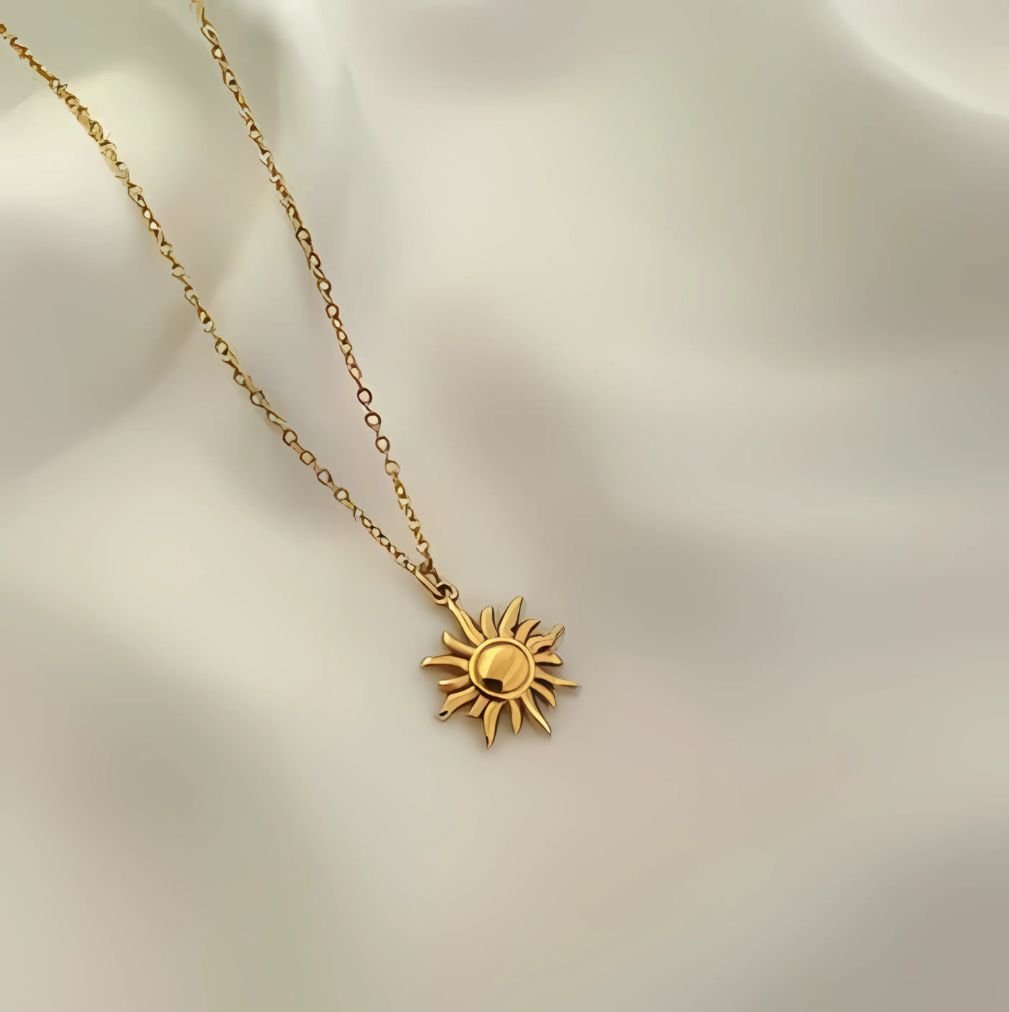 sun pendant necklace for women