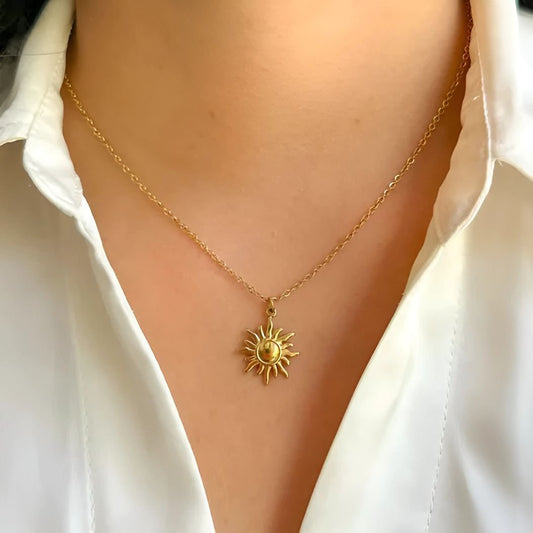 sun pendant necklace for women