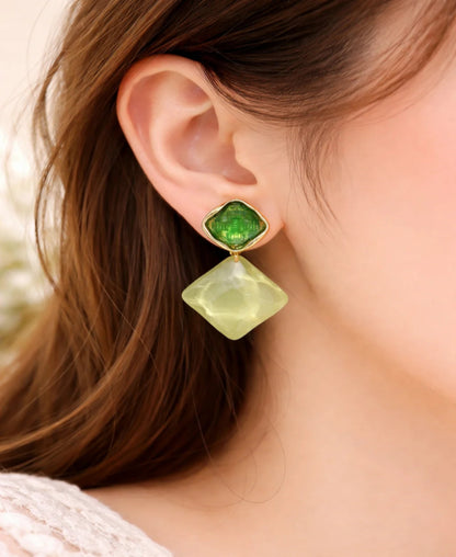 Sweet Geometric Drop Earrings for Women – Valentine Gift Jewelry