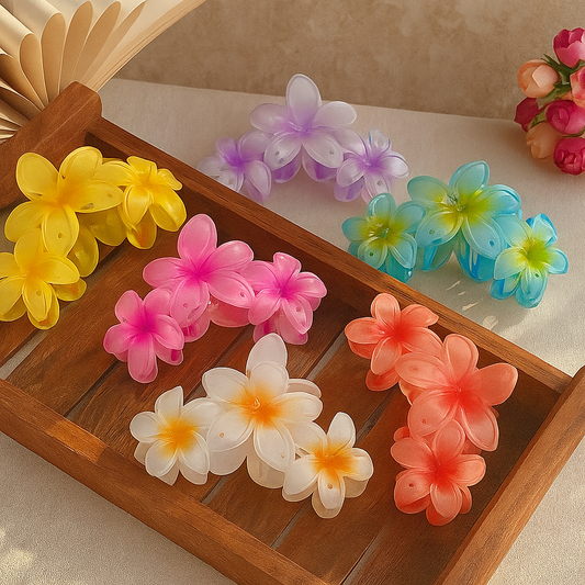 tropical flower hair clutcher