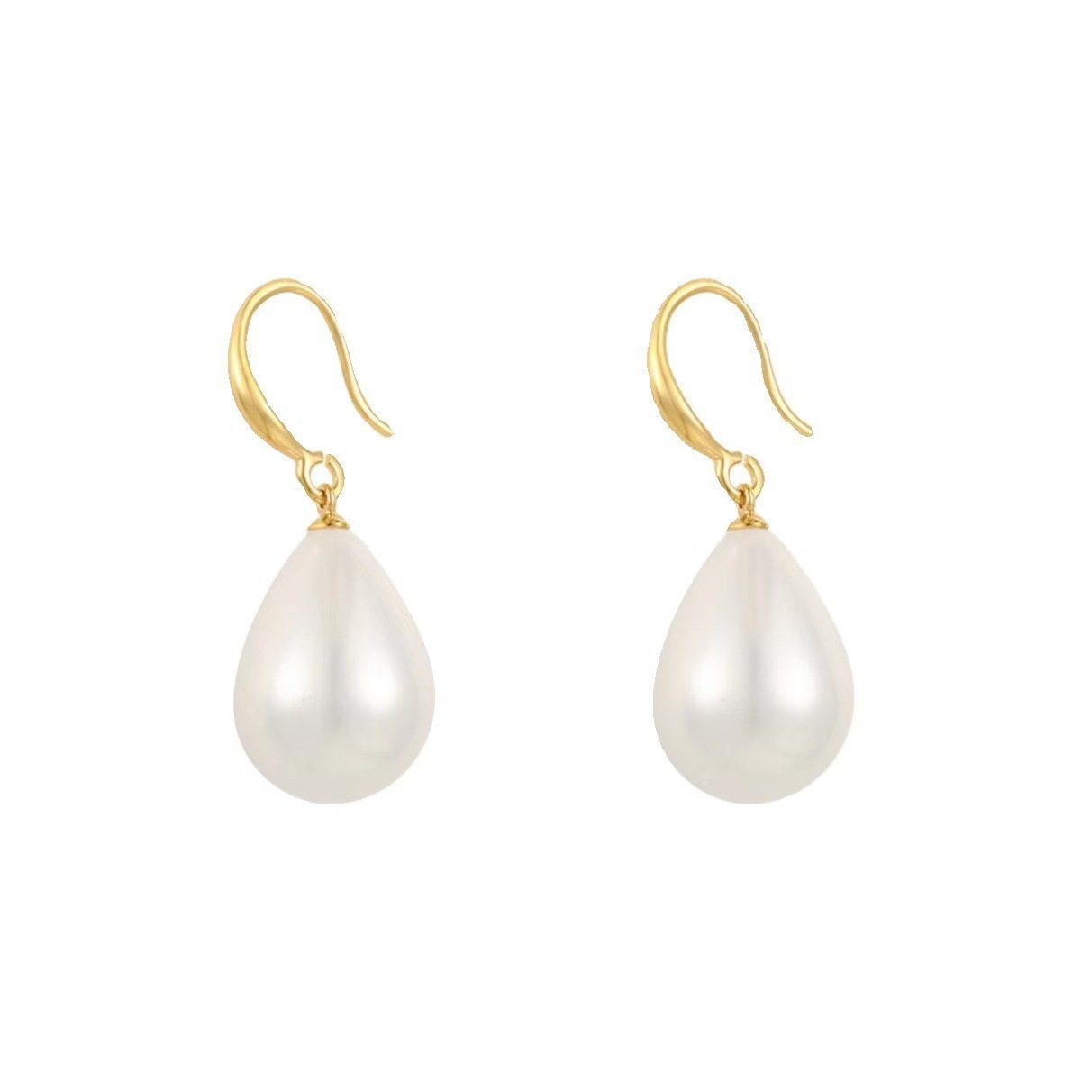 white pearl drop earrings for women
