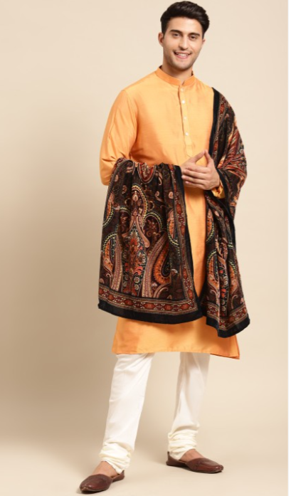 Kurta with Churidar and Shawl