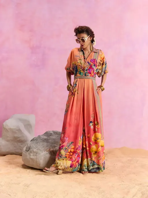 Orange Floriana Jumpsuit Orange Floriana Jumpsuit
