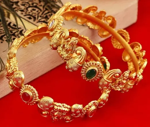 Lakshmi Motif Temple Theme Bangles