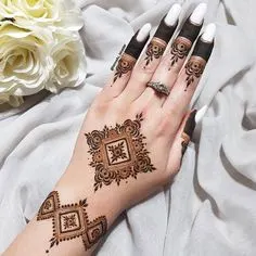 Modern Aztec Style Mehendi Design