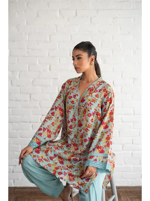 Sehar Blue Kurta