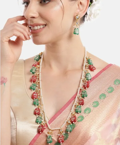 Gold-plated quartz Jewellery Set
