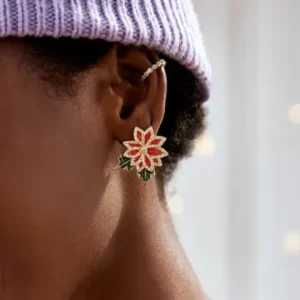 Poinsettia Earrings