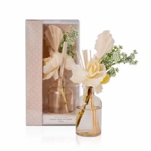 Floral Fragrance Reed Diffuser Set With Orange & Amber Aroma Reed Sticks