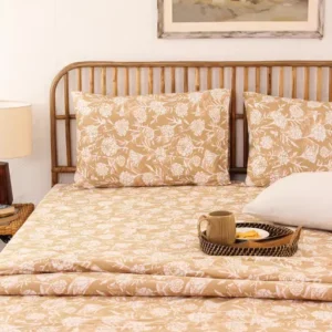 Genda Phool Bed Set Beige