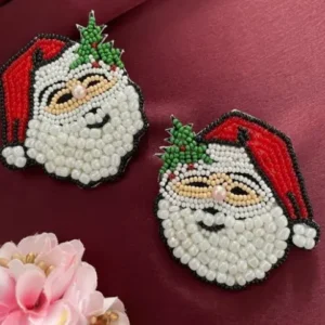 Santa Claus Design Stud Earrings Christmas